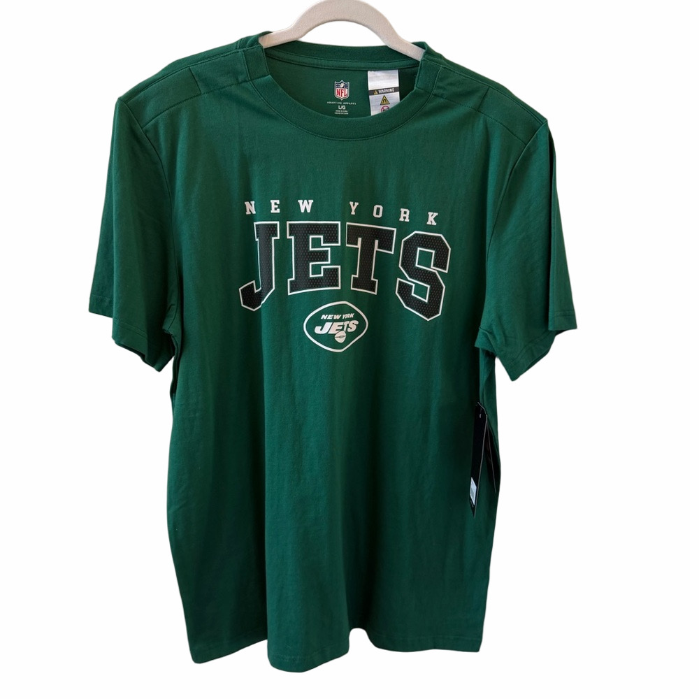 New York Jets Adaptive Green T-Shirt Large Home Team Short Sleeve Licensed NEW